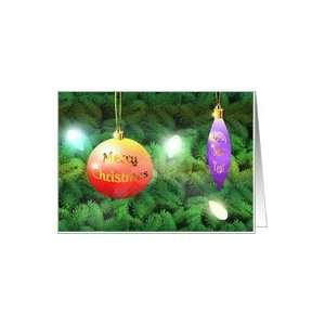  ornaments merry christmas tree lights Card: Health 