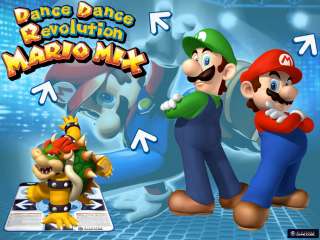 Dance Dance Revolution Mario Mix + Mat Gamecube Wii HTF  