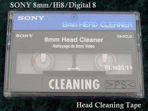 NEW   SONY 8mm/Hi8/Digital 8 HEAD CLEANING TAPE  