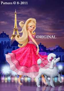 Barbie in Paris Cross Stitch Pattern Disney Poodle TBB  