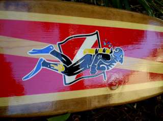 Scuba Diver Solid Wood Surfboard Wall Art Sign Diving  
