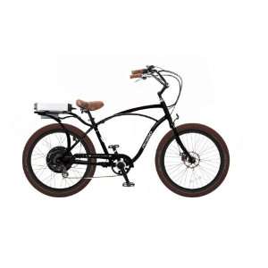 Pedego Black Comfort Cruiser Classic Electric Bike with Black Rims and 