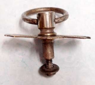 Nickel Plated Brass Victorian Drop Ring Drawer Pull  