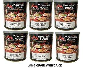   LONG GRAIN WHITE RICE 6 #10 CANS EMERGENCY FREEZE DRIED FOOD  