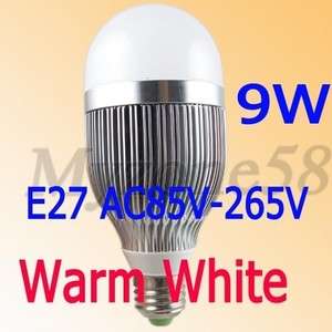   High Power Energy Saving LED Bulb light Lamp E27 AC85V 265V Warm White