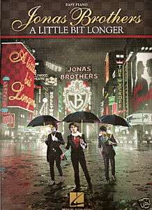 JONAS BROTHERS A LITTLE BIT LONGER EASY PIANO Song Book  