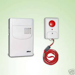   WIRELESS PANIC BUTTON AND ALARM ALERT CHIME 24 HOUR HELP FOR ELDERLY