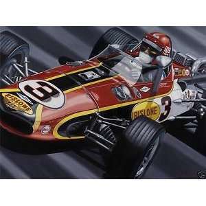  BOBBY UNSER  Autographed Colin Carter 1968 Indy 500 