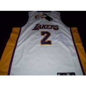 Derek Fisher Adidas Home White Los Angeles Lakers Jersey Size 48