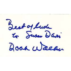  Doak Walker Autographed 3x5