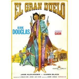  Gunfight Poster Spanish 27x40 Kirk Douglas Johnny Cash Jane Alexander
