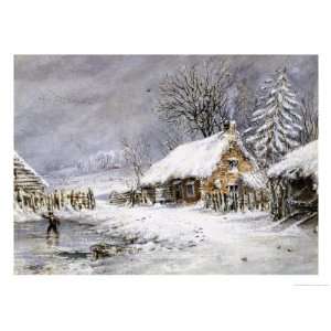  Cottage in Winter Giclee Poster Print by Edward William 