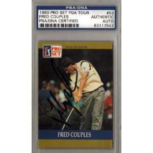 Fred Couples Autographed 1990 Pro Set Card PSA/DNA Slabbed #83117542