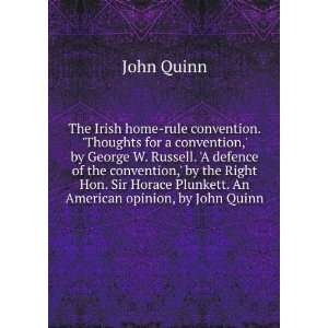 The Irish home rule convention. Thoughts for a convention, by George 