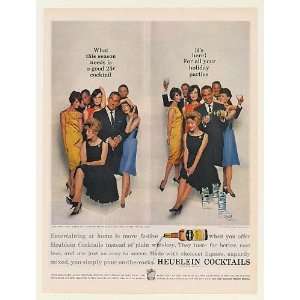  1961 Jack Carter Paula Stewart Heublein Cocktails Print Ad 
