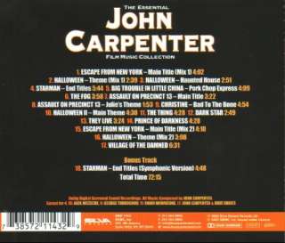   for The Essential John Carpenter Film Music Collection Halloween