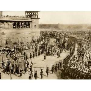 Lord Curzon, British Viceroy of India, Entering Delhi on an Elephant 