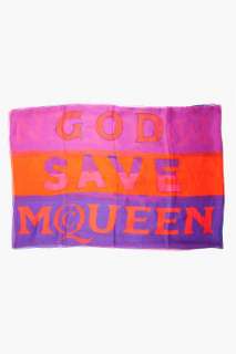 Alexander Mcqueen Silk God Save Mcqueen Scarf for women  