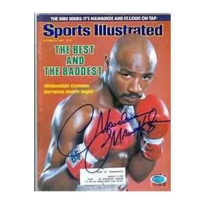  Marvelous Marvin Hagler autographed Sports Illustrated 