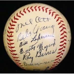  Mel Ott Autographed Ball   1942 Team Jsa Hubbell + Sports 