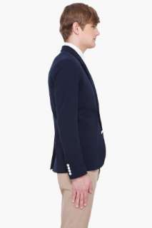 Shades Of Grey By Micah Cohen Navy Two Button Blazer for men  