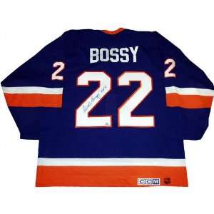 Mike Bossy New York Islanders Autographed Blue Jersey With HOF 91 