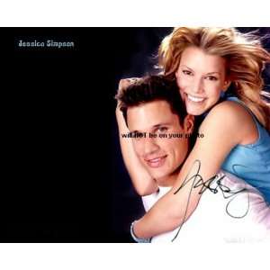  Jessica Simpson Nick Lachey Autographed Signed reprint 