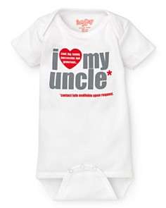 Sara Kety Infant Unisex I Love My Uncle Bodysuit   Sizes 0 18 Months