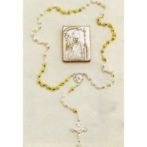  Specialty Rosary   Pope St. Benedict XVI Rosary and Plaque 