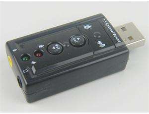 USB Mic/Speaker 7.1 3D Audio Sound Card Adapter 9765  