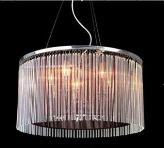   Drum Shade 160 Crystal Chrome Ceiling Chandelier Lighting Pendant Lamp