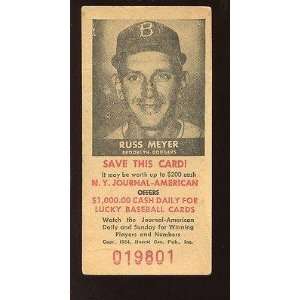   Card Russ Meyer Brooklyn Dodgers   MLB Cards