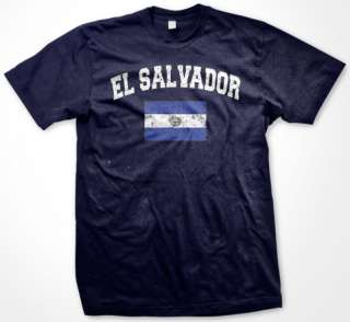 El Salvador World Cup Soccer Pride Flag Mens T Shirt  