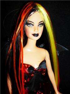 Inferno ~ barbie ooak doll fire hair repaint dakotas.song  