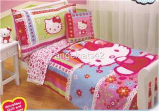 Hello Kitty 4 Piece Toddler Bedding Set  