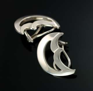 Tiffany & Co Paloma Picasso Rare Crescent Man Moon Earrings Clip 