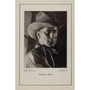  1927 Silent Film Movie Star William S Hart Cowboy Print 