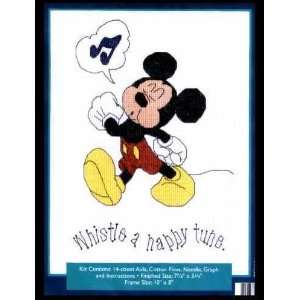  MICKEY MOUSE COUNTED CROSS STITCH KIT~WHISTLE A HAPPY TUNE 