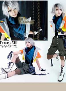 Final Fantasy XIII Hope Cosplay Short Grey Stunning Hair Wig  