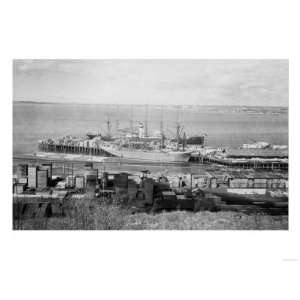  Bellingham, WA Docks View of Lumber Ships Photograph 