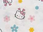 New Hello Kitty Cartoon Cat Pink Ladybug Heart Fabric BTY David 