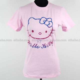 Hello Kitty Short Sleeve Tee Cotton T Shirt Top F18N6  