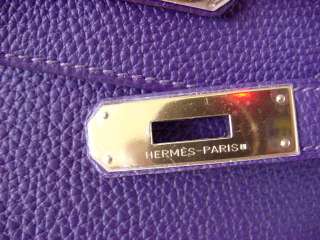 HERMES BIRKIN 35 bag IRIS Gold Hardware VERY Rare  