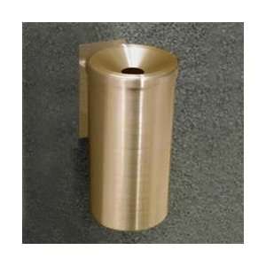 Cigarette Can, Wall Mounted with Funnel Top, 4x8, Satin Brass 