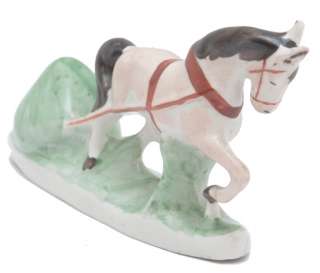 OLD PORCELAIN Soviet Russian Figurine HORSE Haystack  