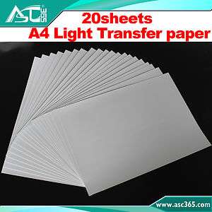 A4 Inkjet T shirt Light Transfer Paper for Heat Press  