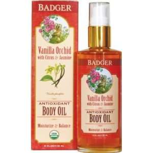  Badger Vanilla Orchid Antioxidant Massage Oil Beauty