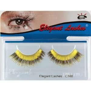  Elegant Lashes C748 Premium Color False Eyelashes (Gold 