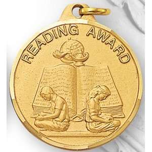  1 1/4 Inch Silver Reading Award Medal