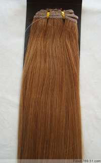 22Remy Human Hair Weave/Straight Weft/EXTENSION light brown#10,100g 